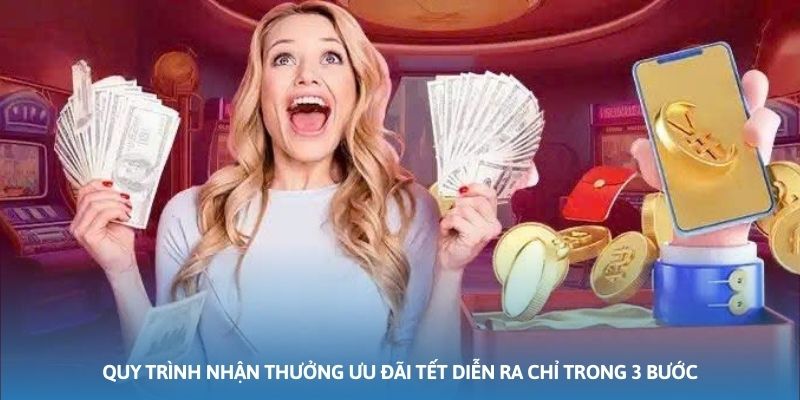 Quy trình nhận thưởng ưu đãi Tết diễn ra chỉ trong 3 bước