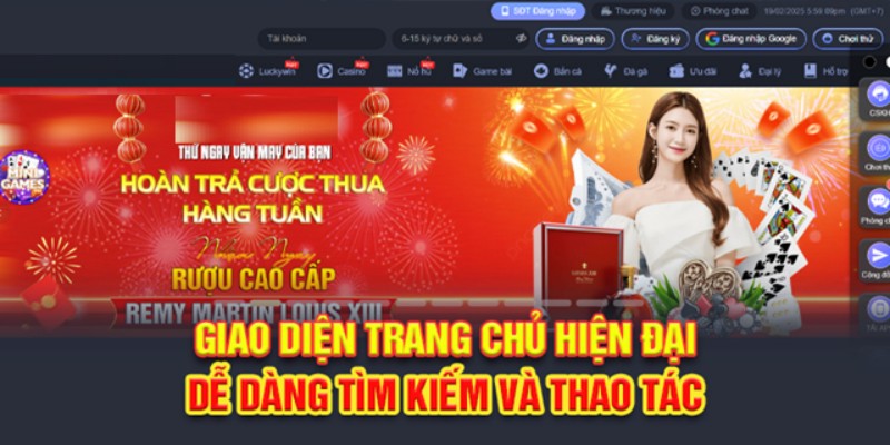 Ảnh minh họa: Hệ thống giao diện về Luck8 vô cùng thân thiện và bắt mắt